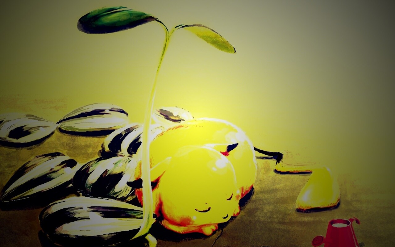 Пикачу отдыхает обои