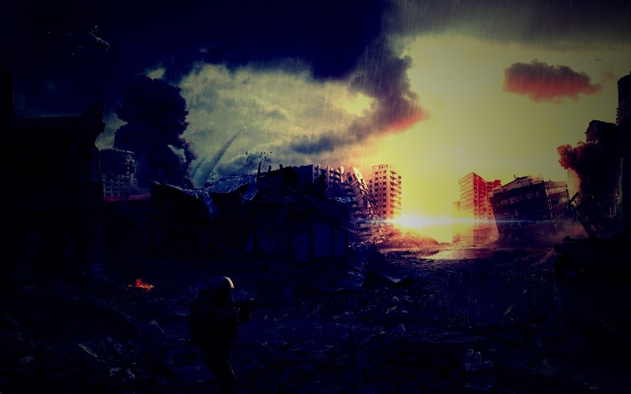Город после войны обои