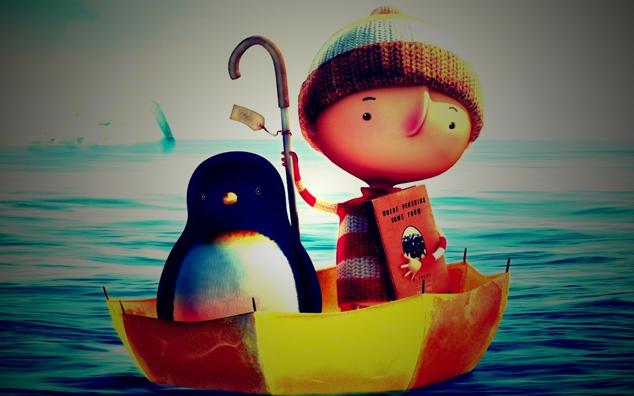 Откуда приходят пингвины обои