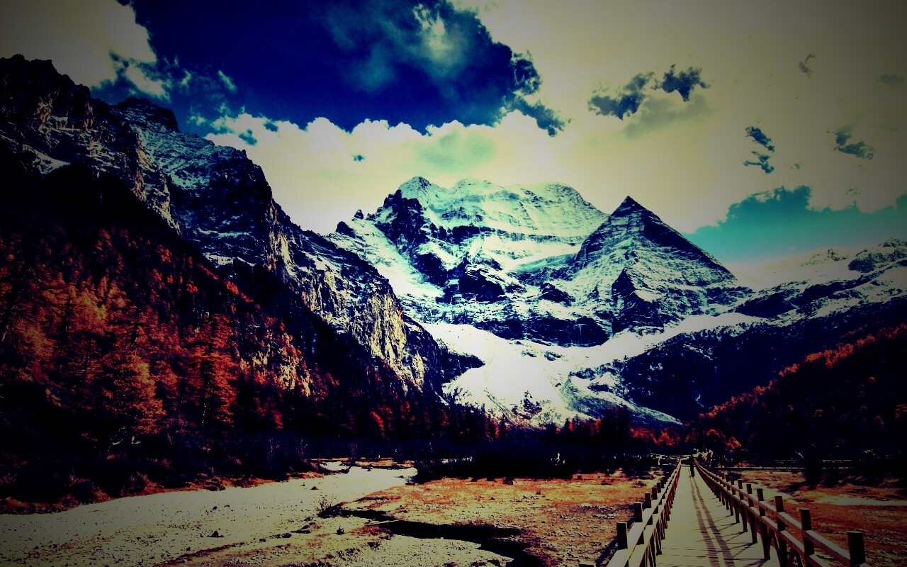 Дорога в горы обои