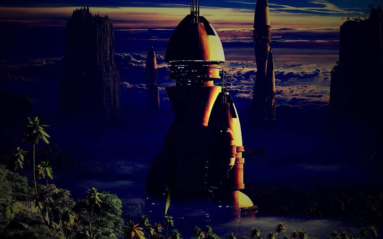 Город будущего обои