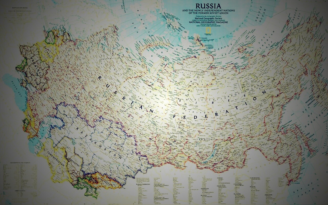 Карта России обои