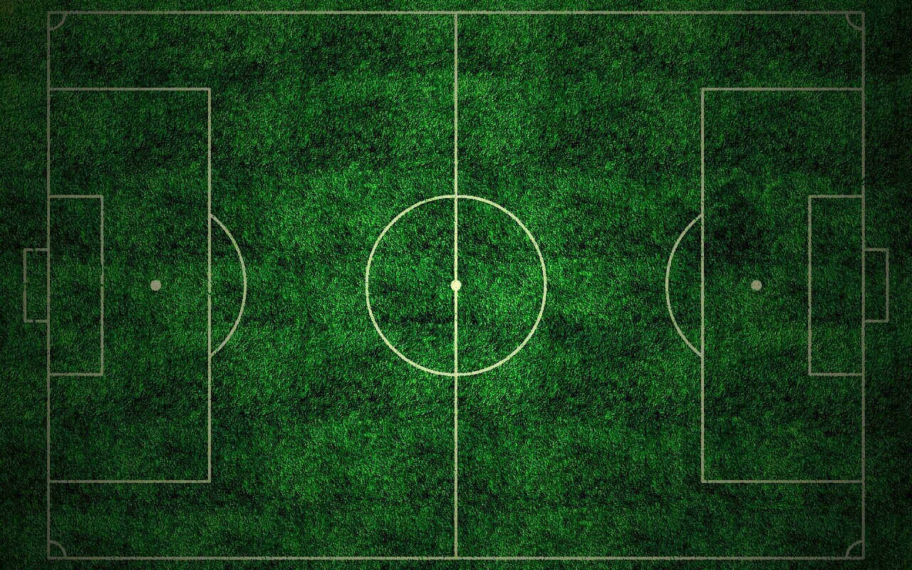 Вид на футбольное поле обои