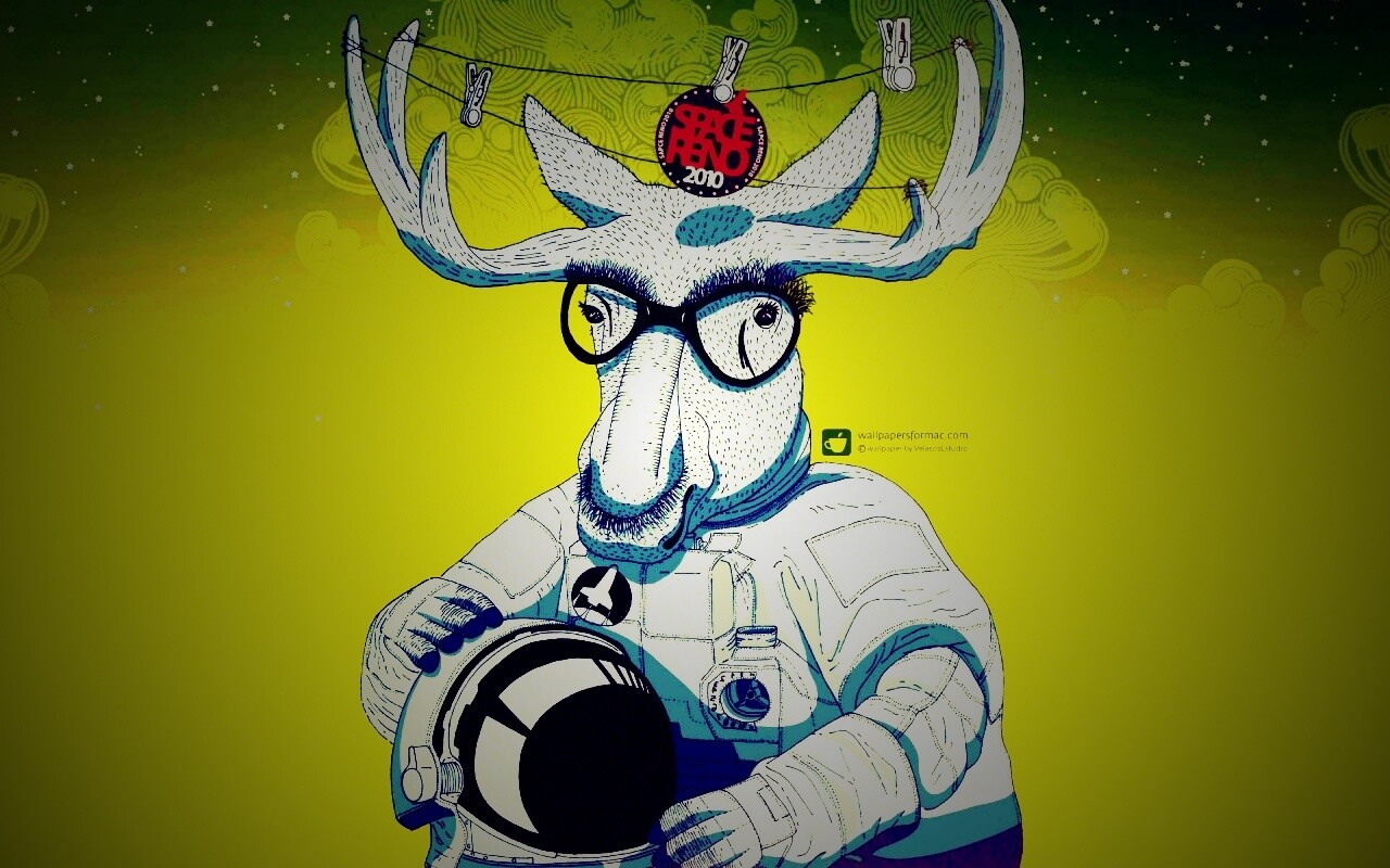 Лось в очках обои