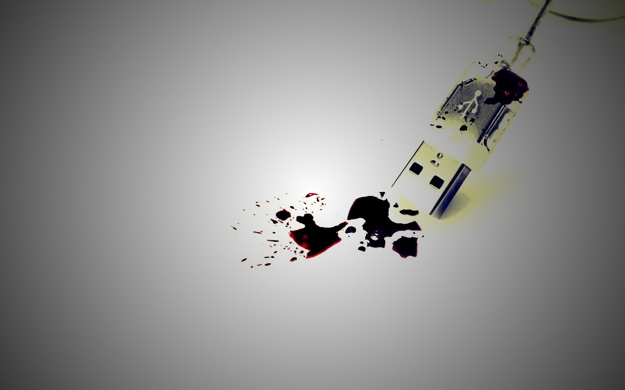 Кровавый usb обои