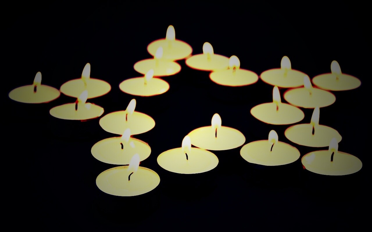 Звезда из свечек обои