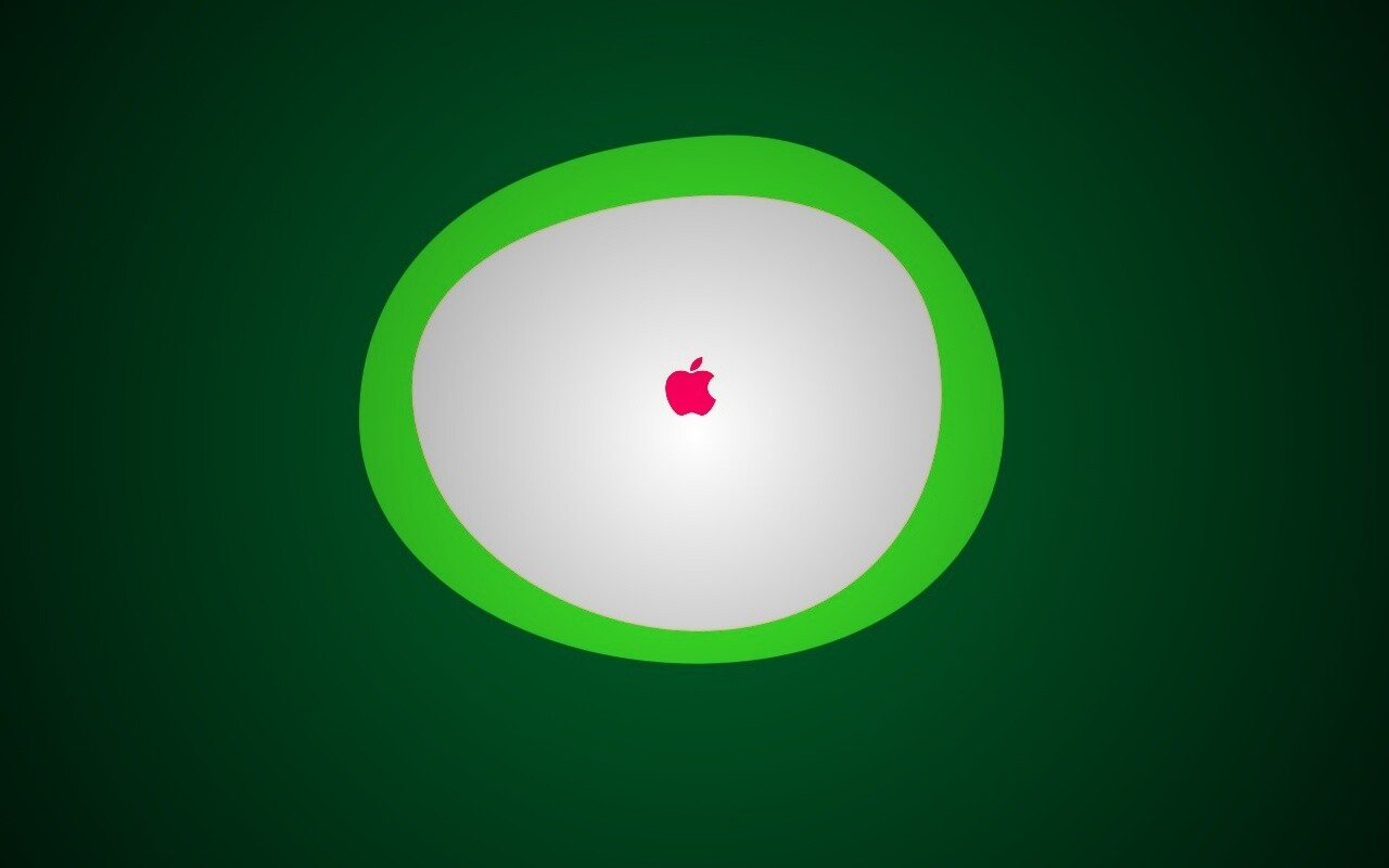 Apple в белом круге обои