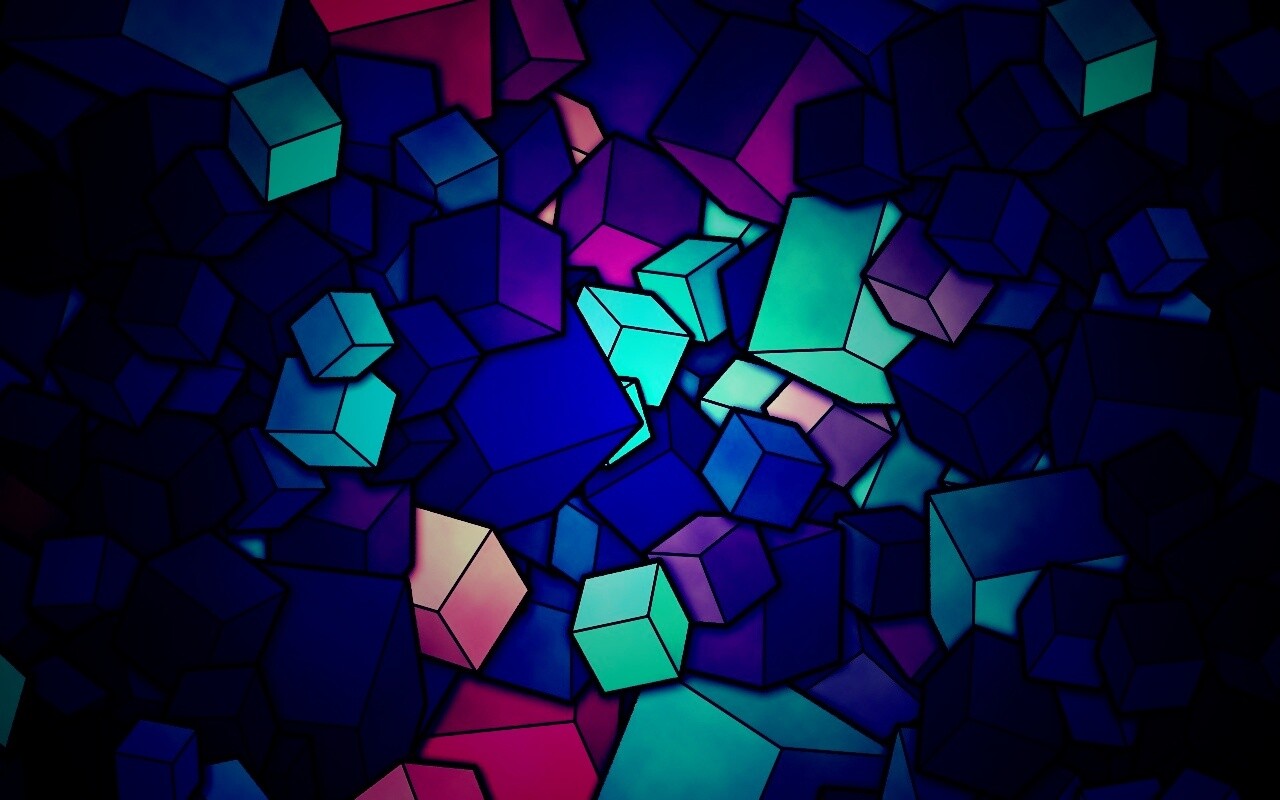 Кубики обои