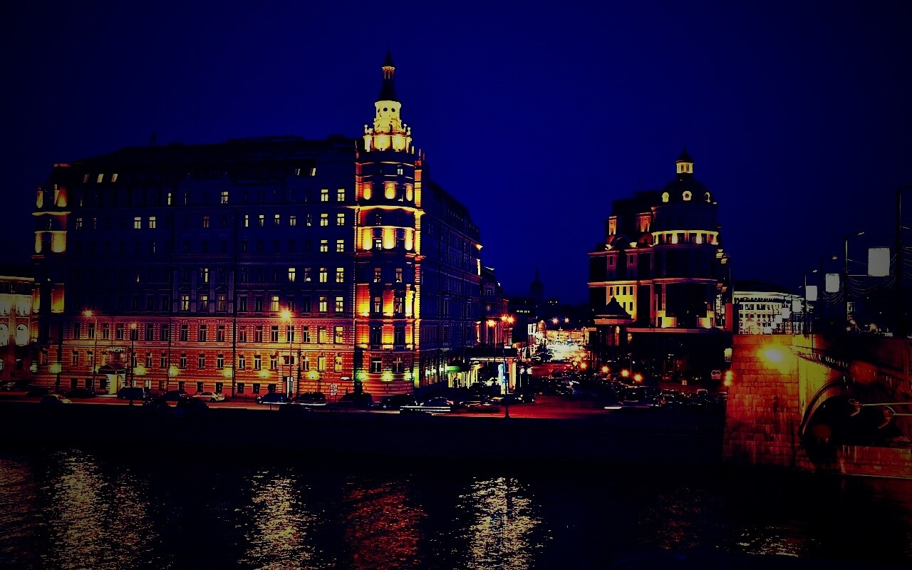 Ночной город обои