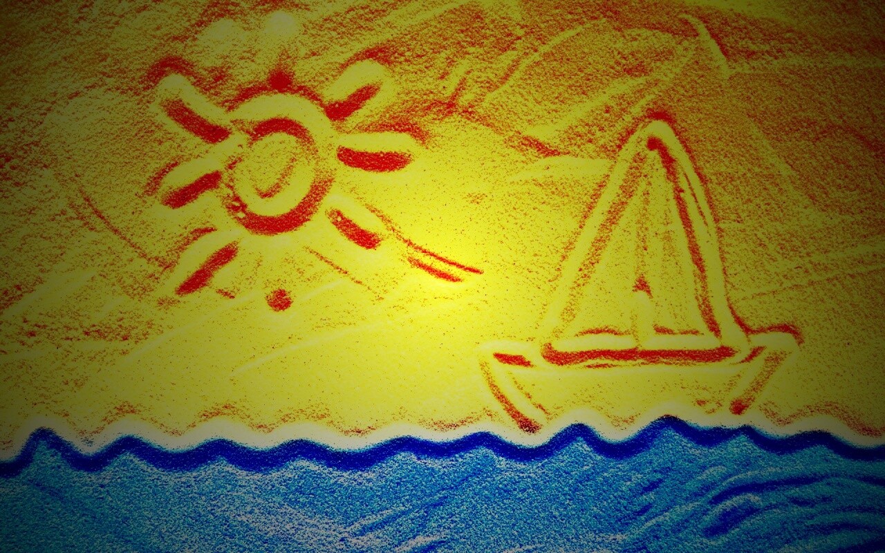 Рисунки на песке обои