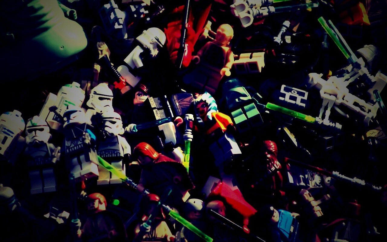 Человечки лего по мотивам звездных войн обои