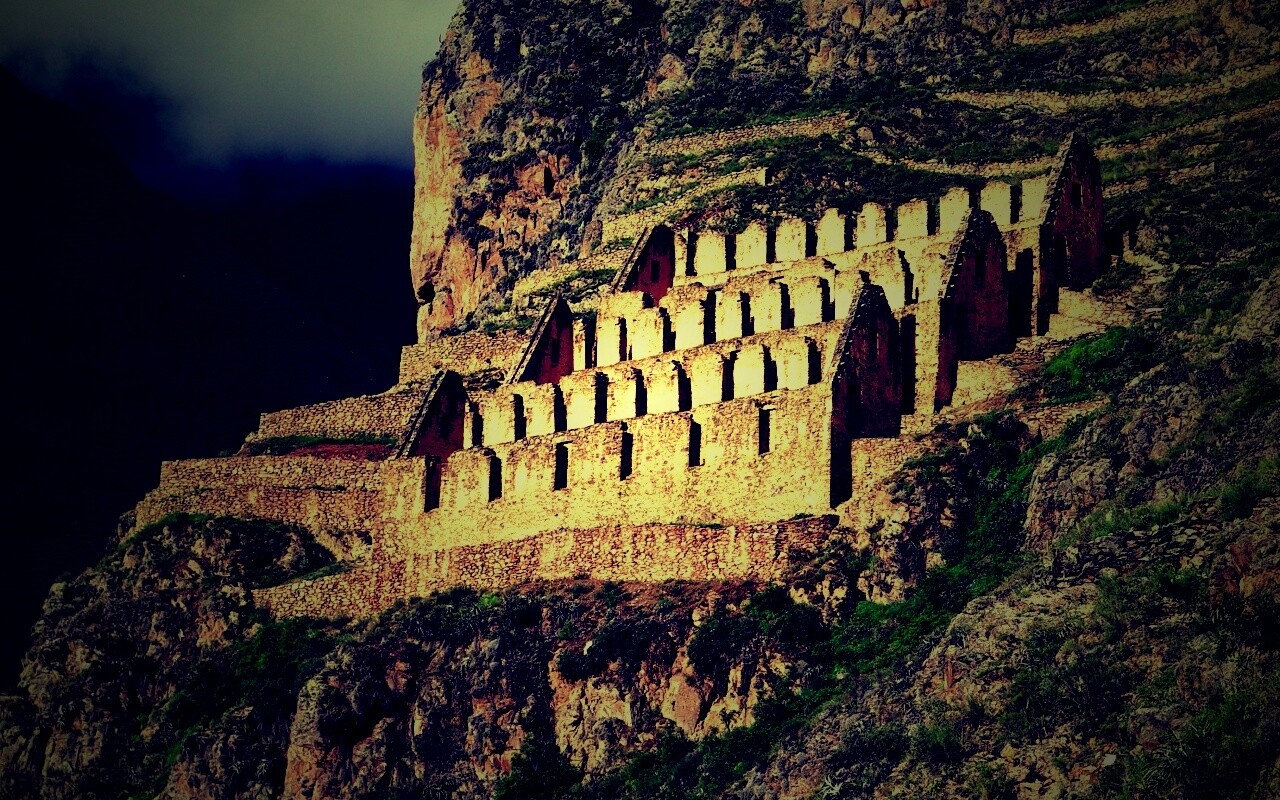 Руины в скалах Перу обои