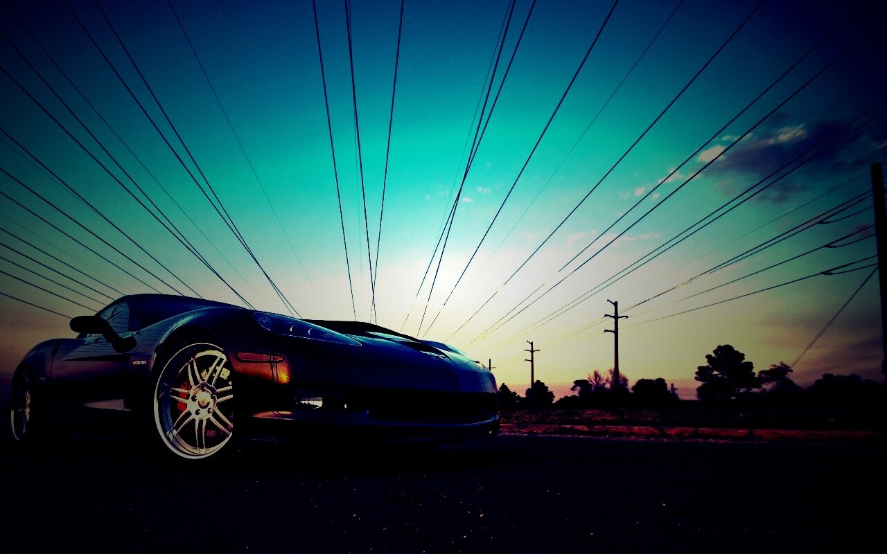 Чёрное авто обои