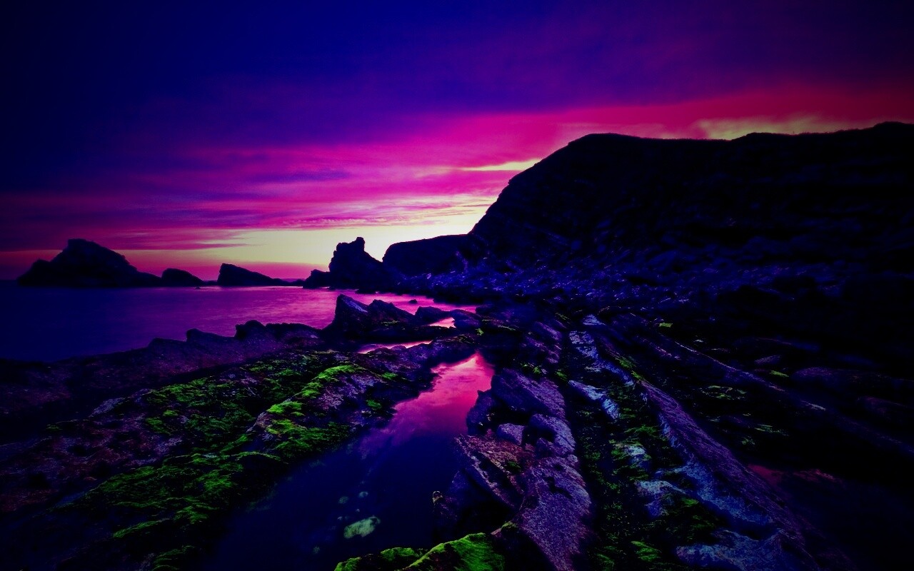 Скалистый берег обои