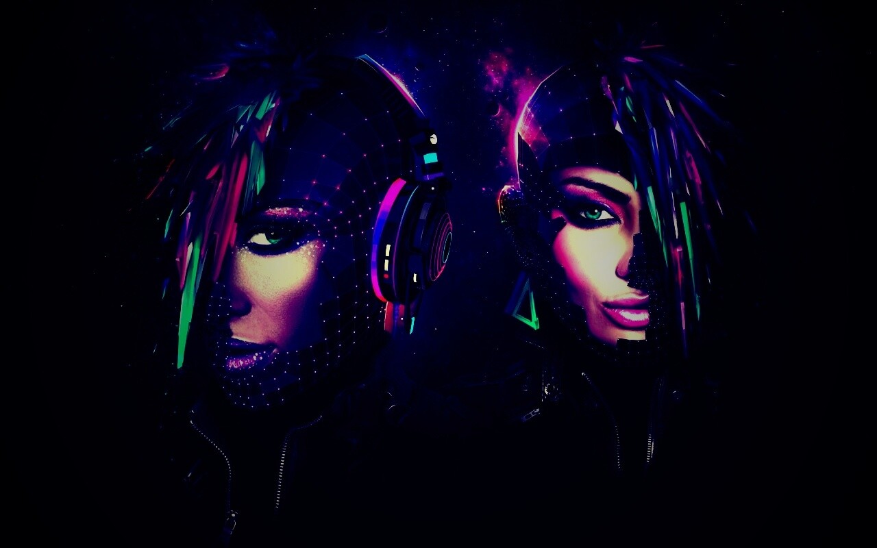 Кристаллические девушки из компьютерного мира обои