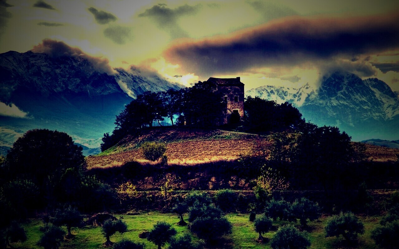 Горный пейзаж обои