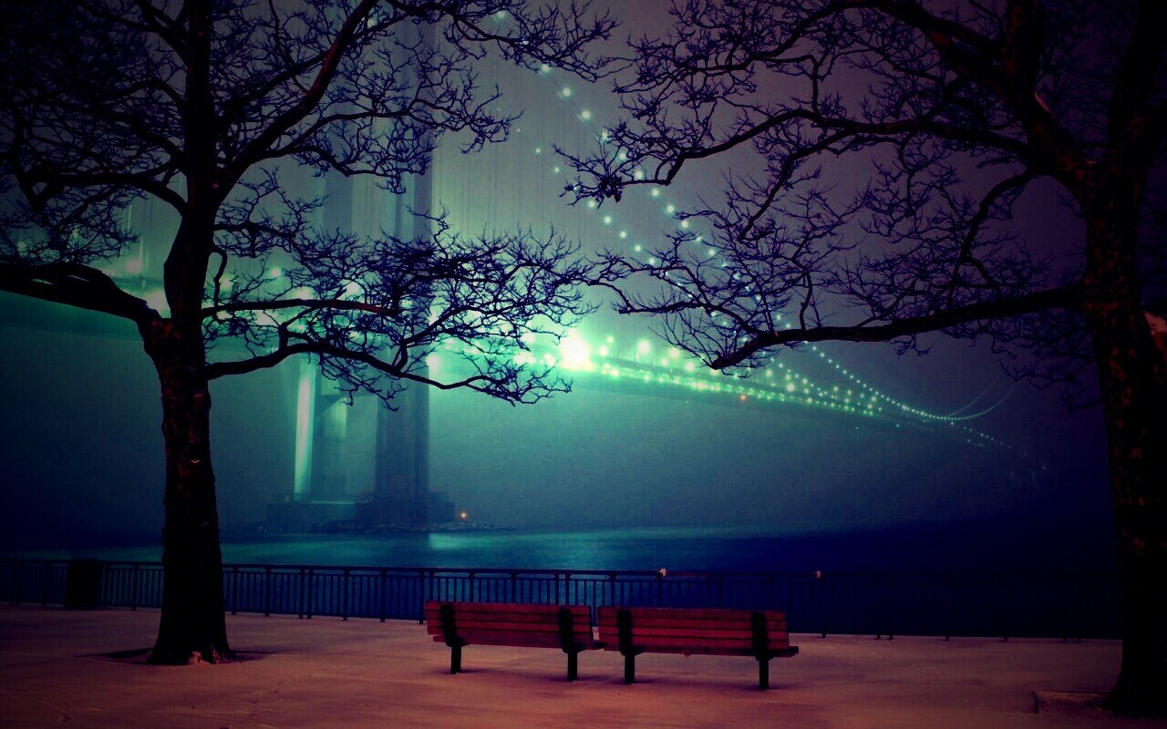 Вечер в Нью-Йорке обои