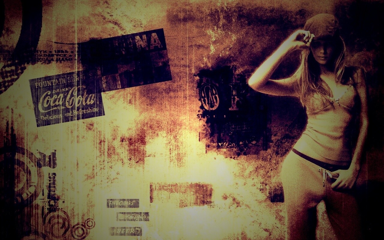 Винтажная девушка обои