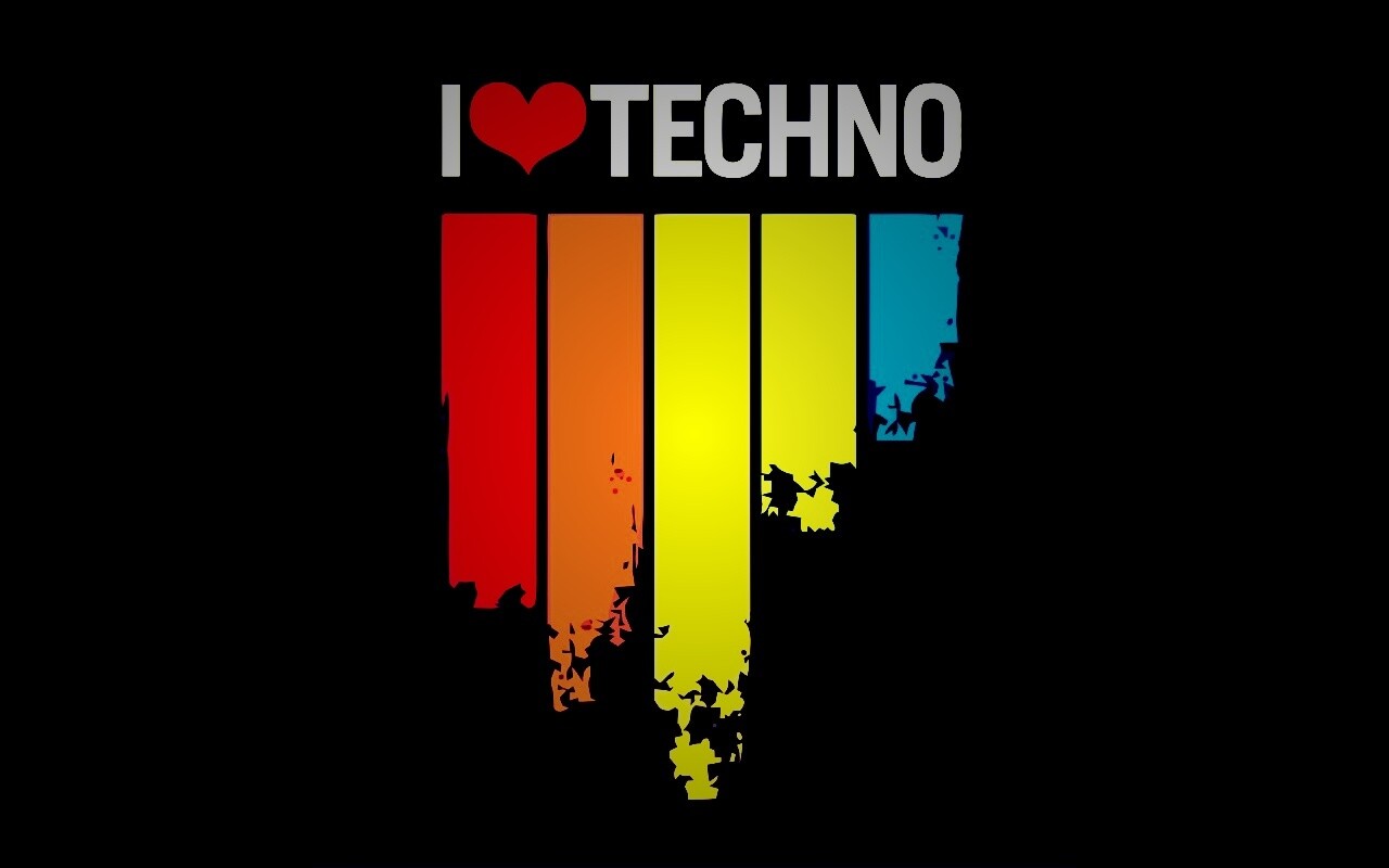 Я люблю техно обои