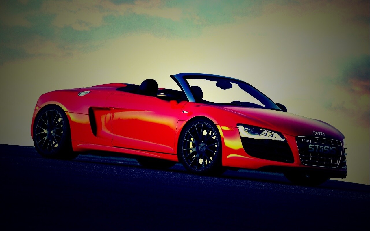 Красная Audi обои