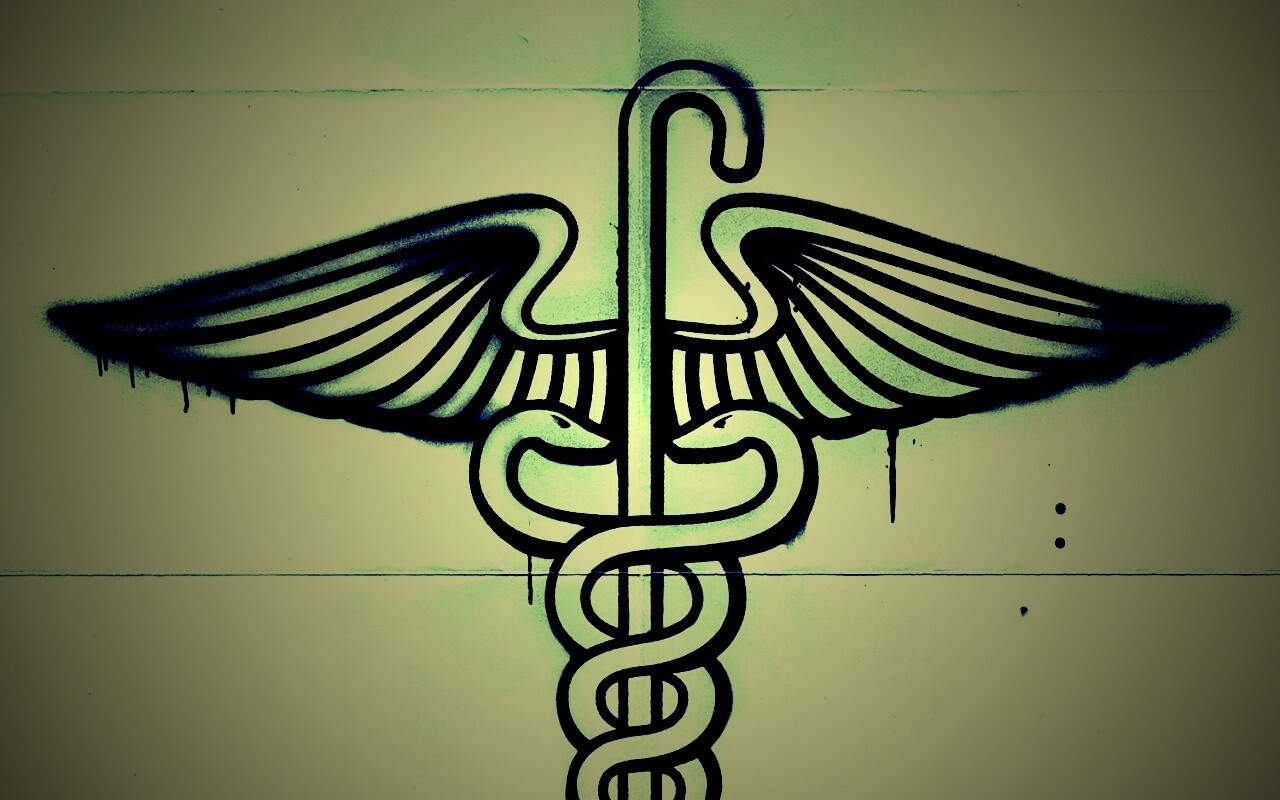 Змеи на трости — граффити обои