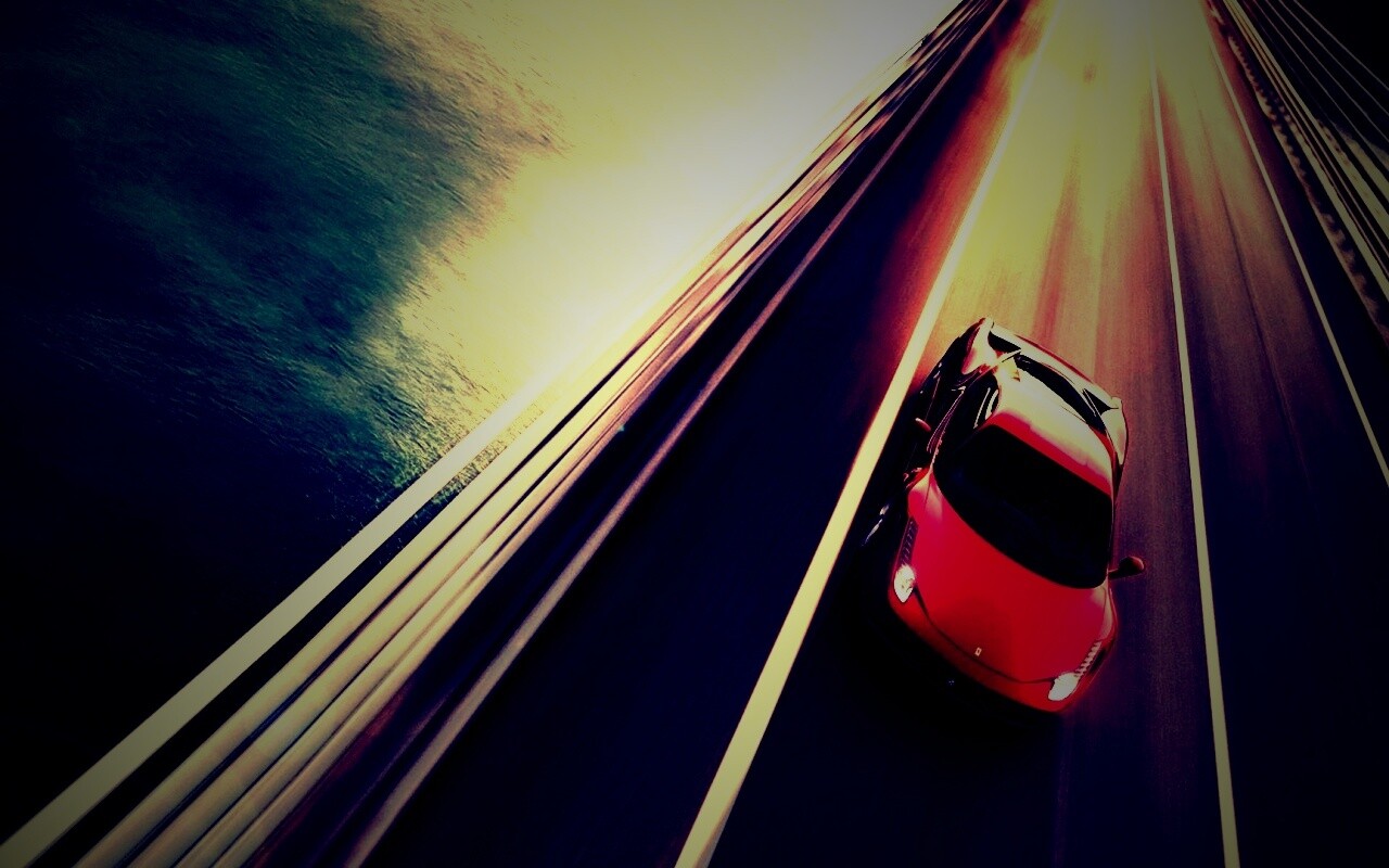 Суперкар на трассе обои