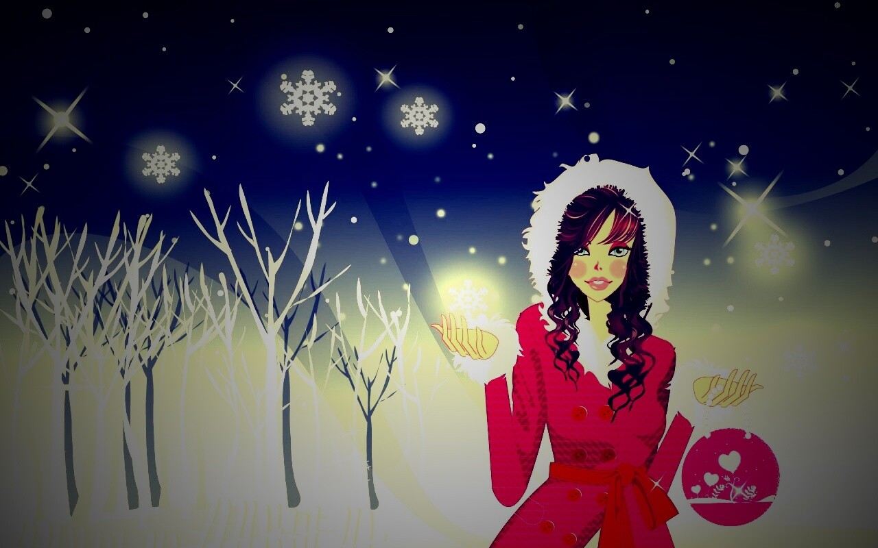 Модный новый год обои