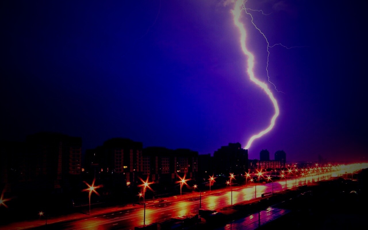 Молния обои