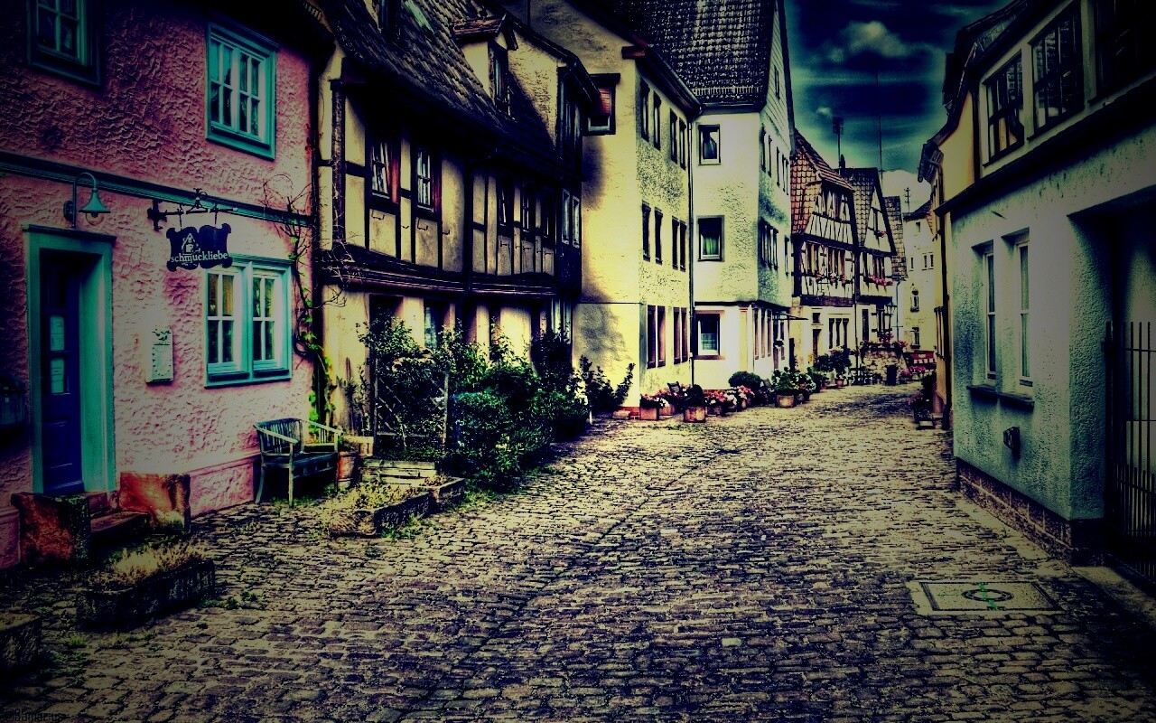 Старый городок обои