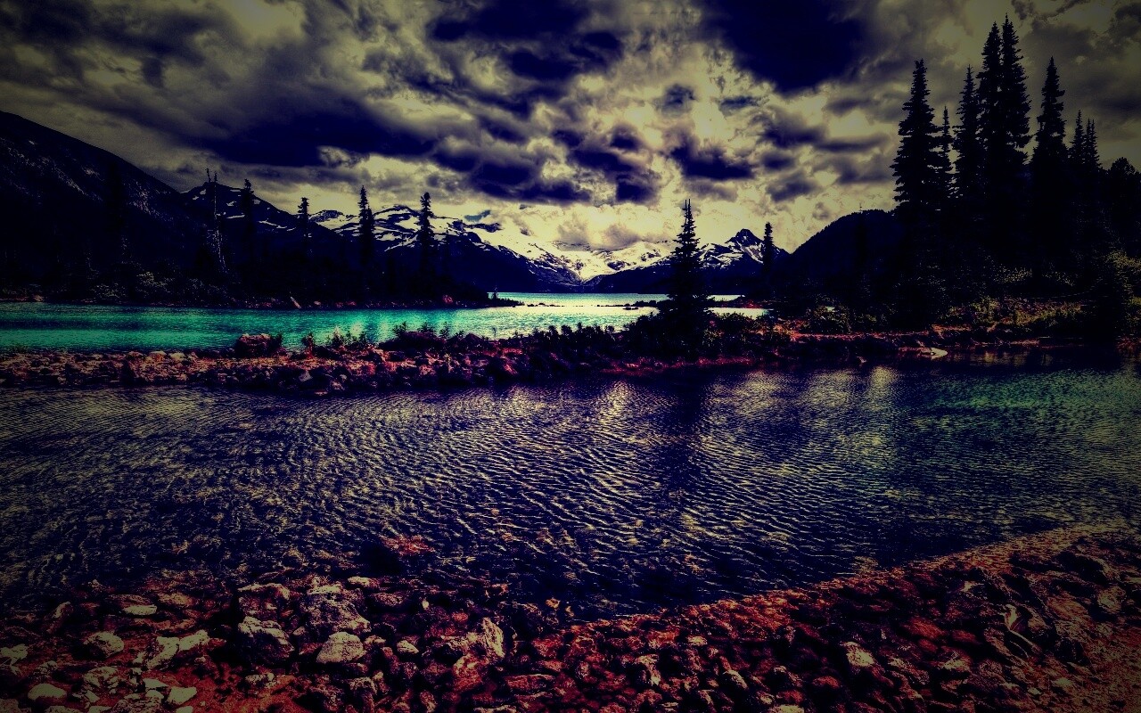 Горная река обои