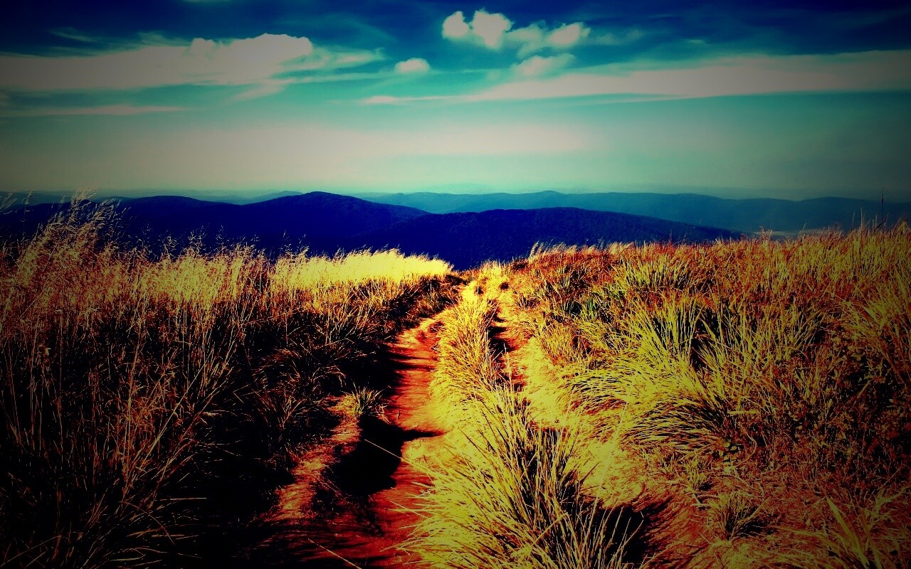 Дорога высоко в горах обои