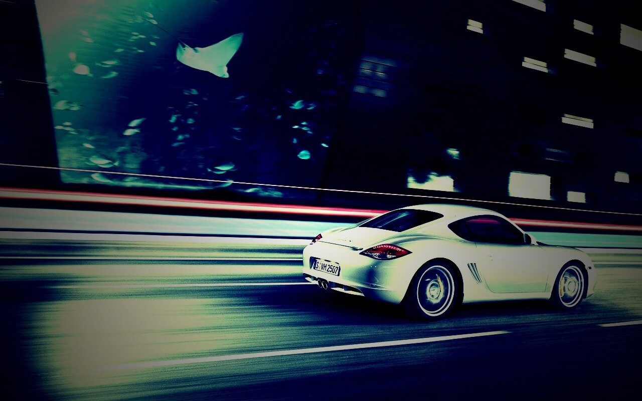 Porsche на трассе обои