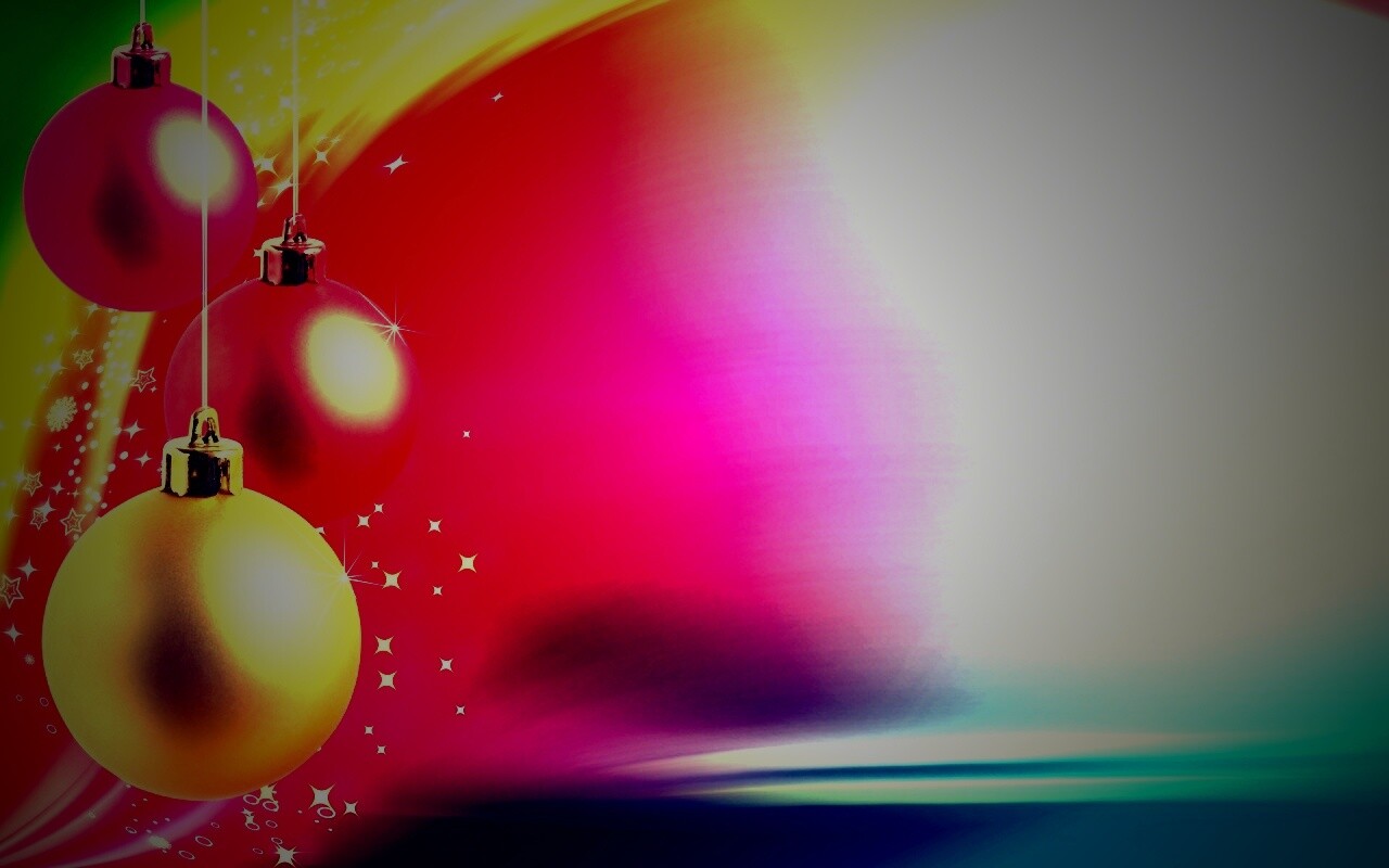 Яркие новогодние игрушки обои
