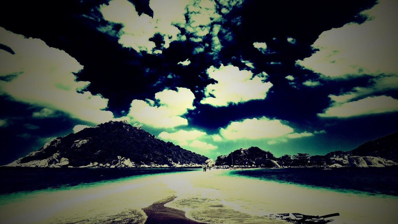 Двойное море обои