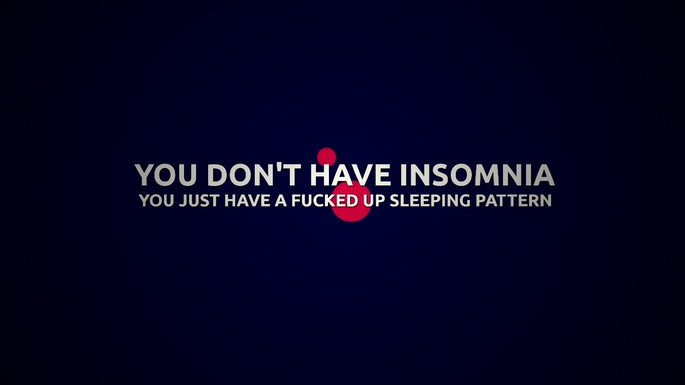 You don't have insomnia обои