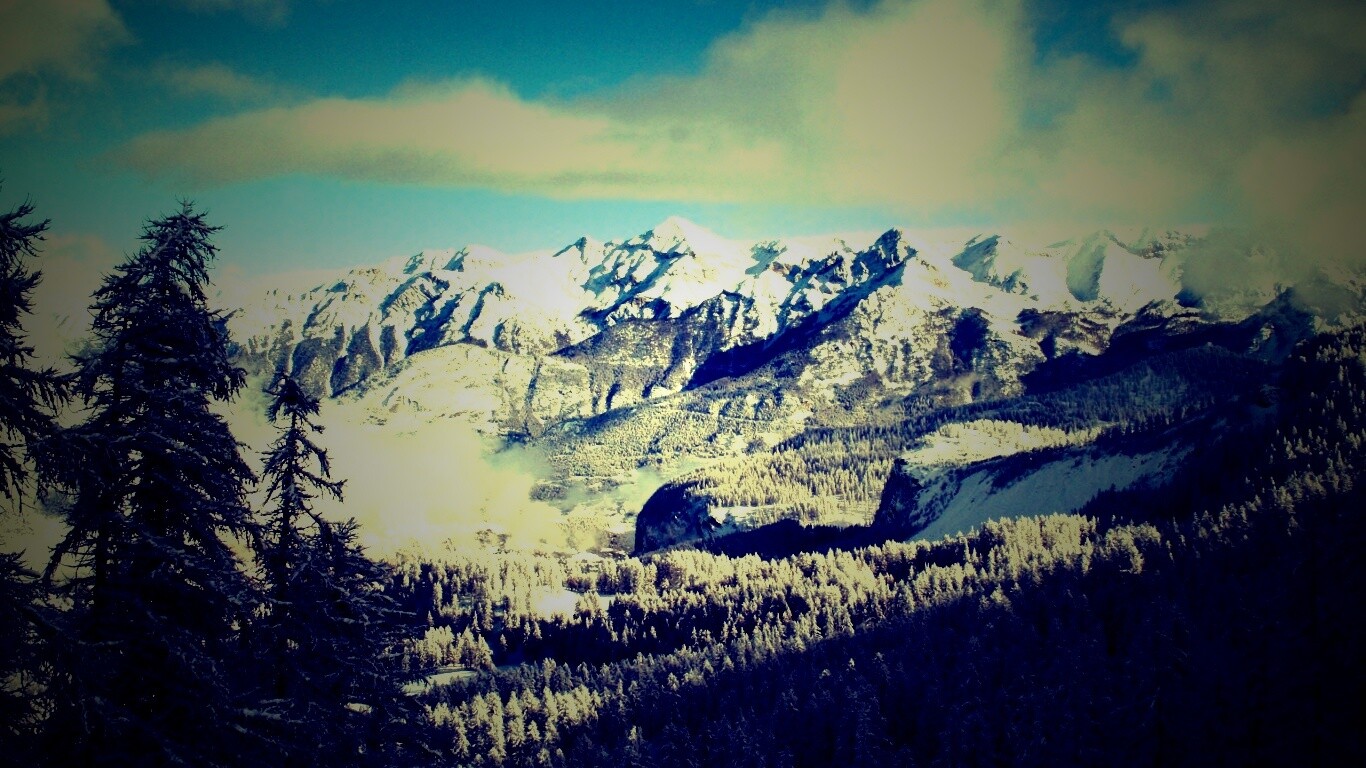 Горный пейзаж обои