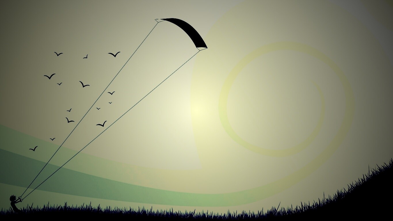 Запуск воздушного змея обои