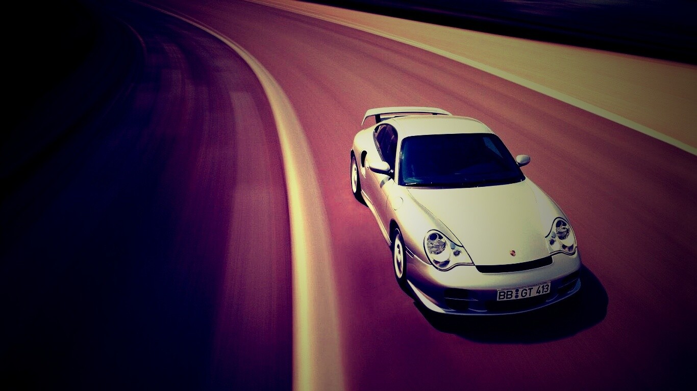 Порше на треке обои