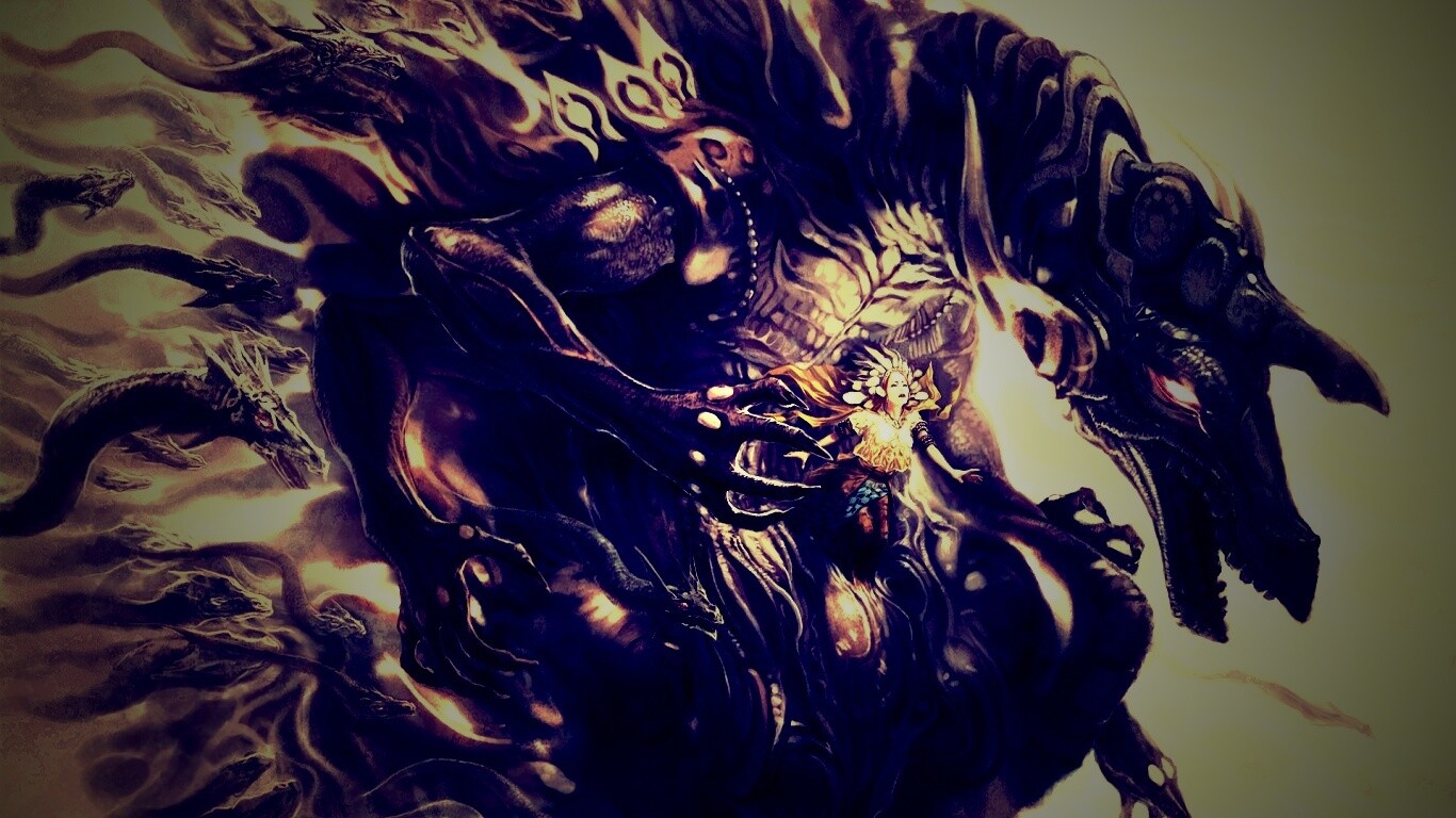 Демон похищающий девушку обои