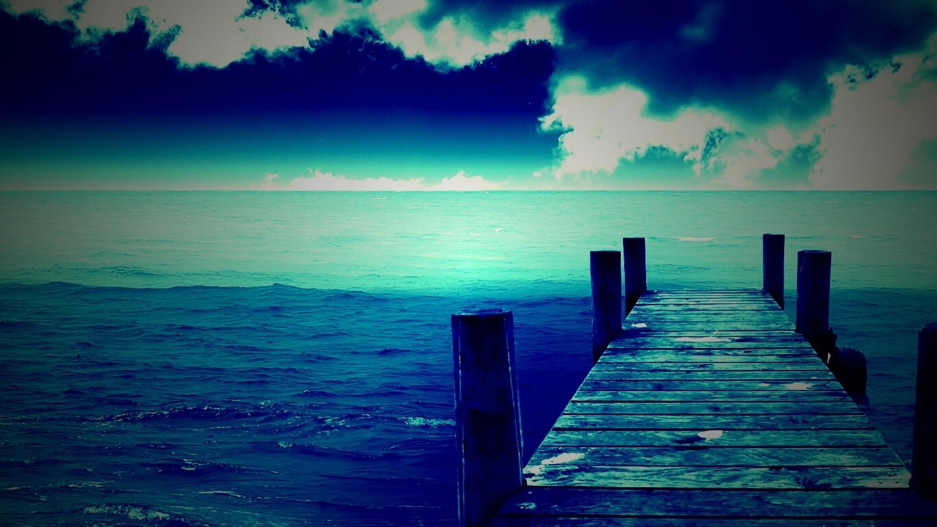 Деревянный причал обои