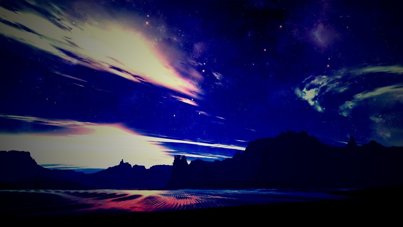 Ночное звездное небо обои