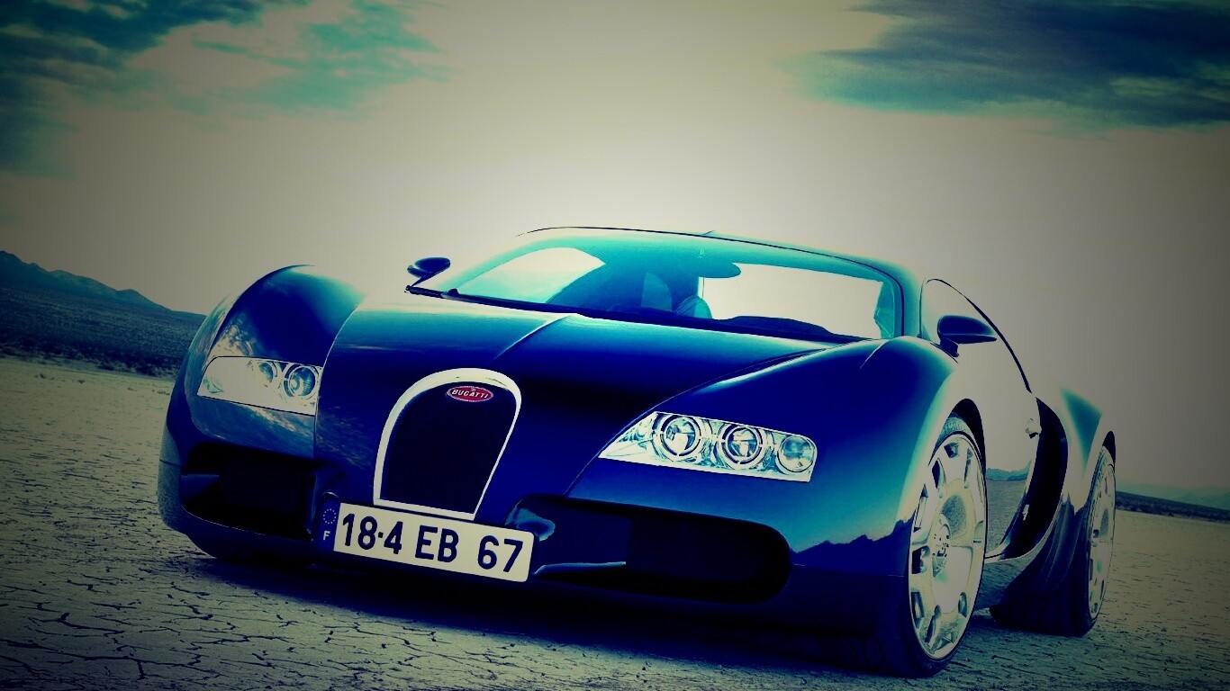 Бугатти в пустыне обои