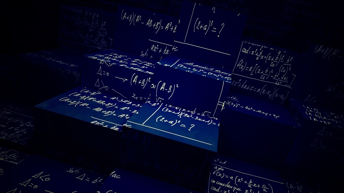 Черные кубы в уравнениях обои