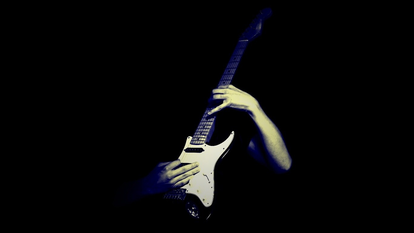 Игра на электрогитаре обои
