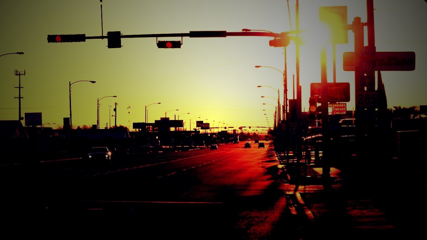 Закат в Лос Анджелесе обои