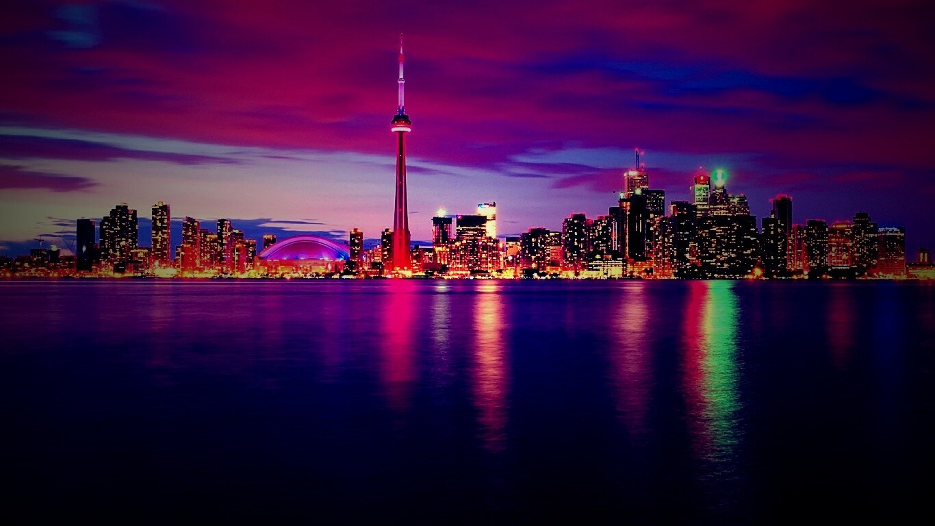 Ночной Торонто обои