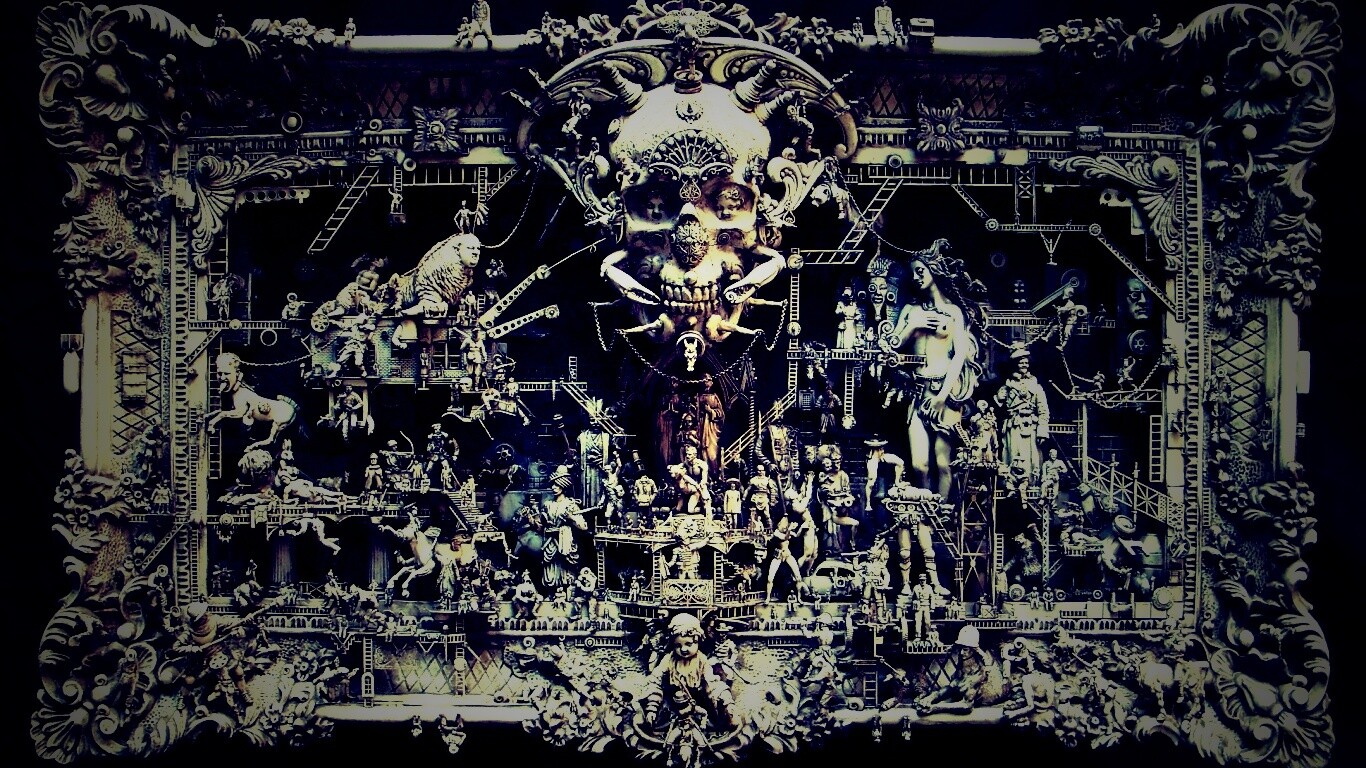 Адская скульптура обои