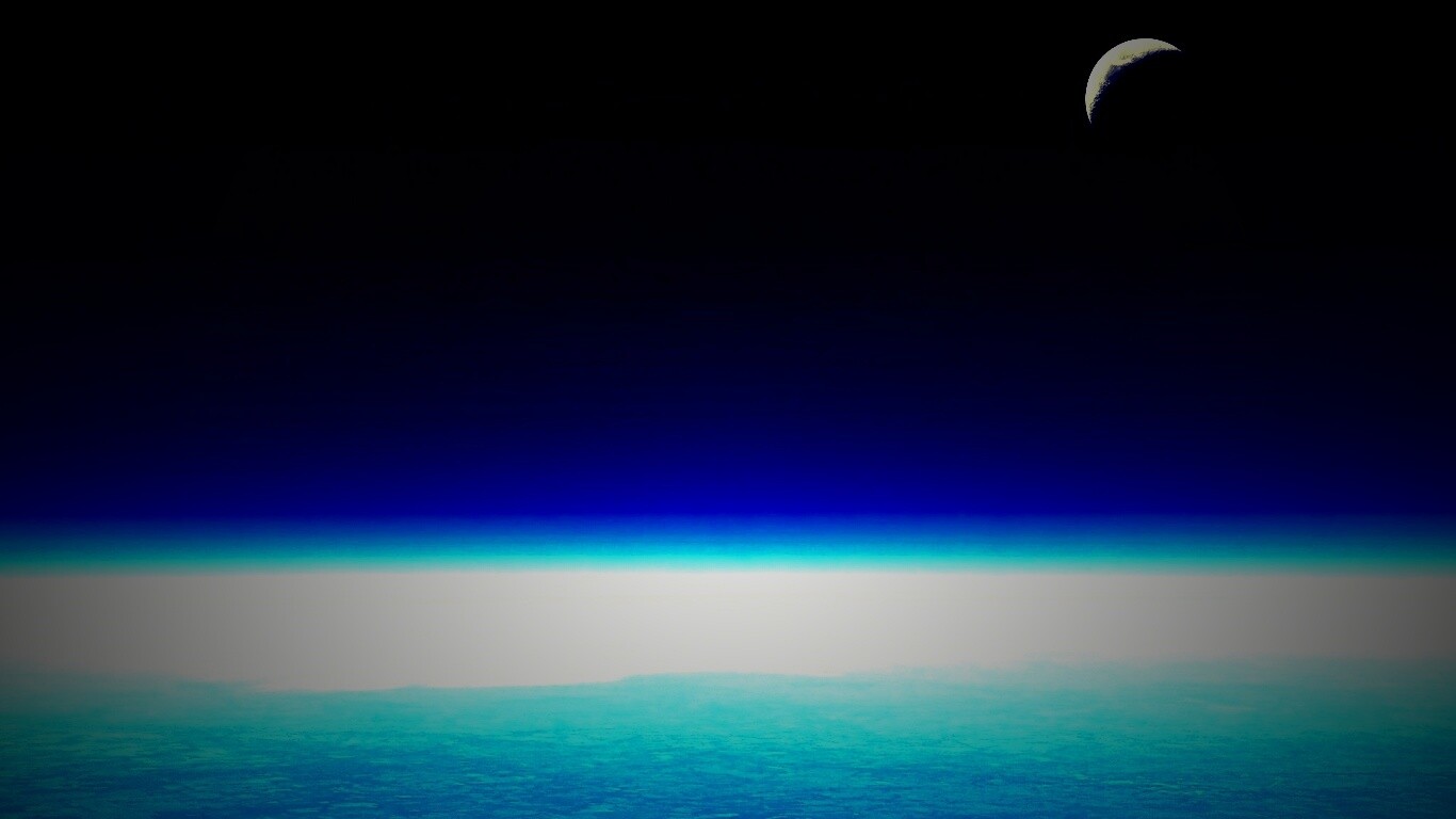 Луна над горизонтом обои
