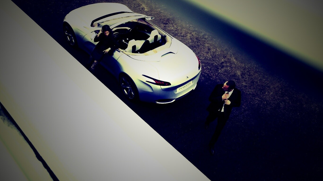 Пара у кабриолета Пежо обои