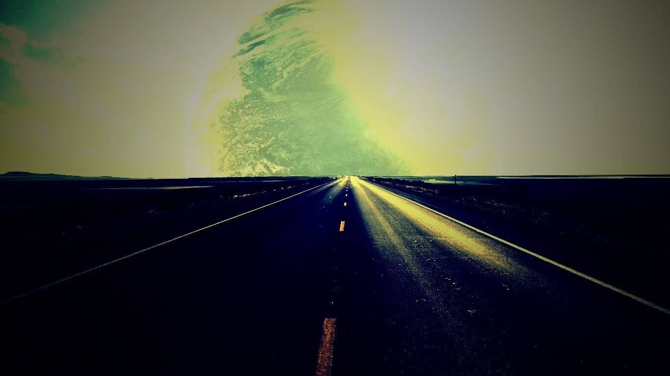 Дорога в луну обои